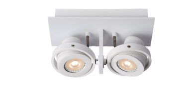 Foto Lucide LANDA - Plafondspot - LED Dim to warm - GU10 - 2x5W 2200K/3000K - Wit