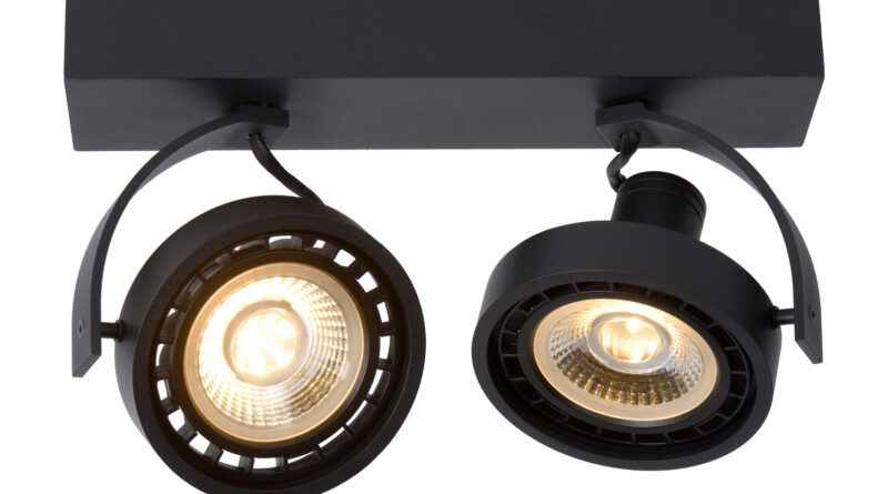 Foto Lucide DORIAN - Plafondspot - LED Dim to warm - GU10 - 2x12W 2200K/3000K - Zwart