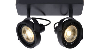 Foto Lucide TALA LED - Plafondspot - LED Dim to warm - GU10 - 2x12W 2200K/3000K - Zwart