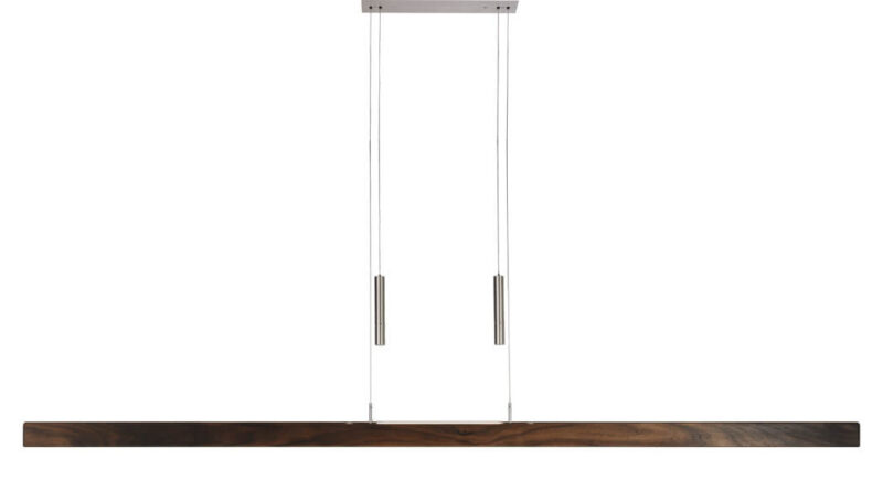 Foto Herzblut Hanglamp Leonora Dim up-down 160 cm notenhout