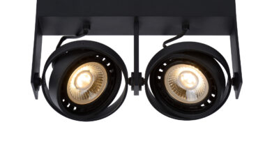 Foto Lucide GRIFFON - Plafondspot - LED Dim to warm - GU10 - 2x12W 2200K/3000K - Zwart