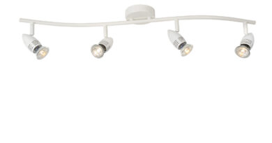 Foto Lucide CARO-LED - Plafondspot - LED - GU10 - 4x5W 2700K - Wit