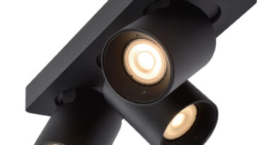 Foto Lucide NIGEL - Plafondspot - LED Dim to warm - GU10 - 3x5W 2200K/3000K - Zwart