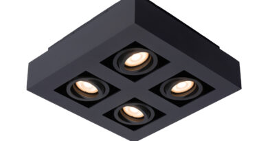 Foto Lucide XIRAX - Plafondspot - LED Dim to warm - GU10 - 4x5W 2200K/3000K - Zwart