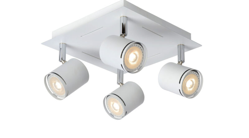 Foto Lucide RILOU - Plafondspot - LED Dimb. - GU10 - 4x5W 3000K - Wit