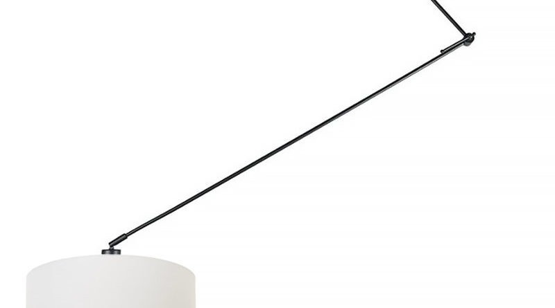 Foto Ylumen Hanglamp Knik met witte kap 40 cm zwart