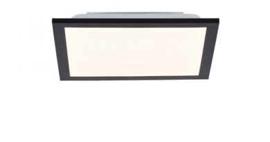 Foto Paul Neuhaus Plafondlamp Flat 30 x 30 cm zwart