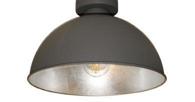 Foto Artdelight Plafondlamp Curve 31 cm grijs-zilver