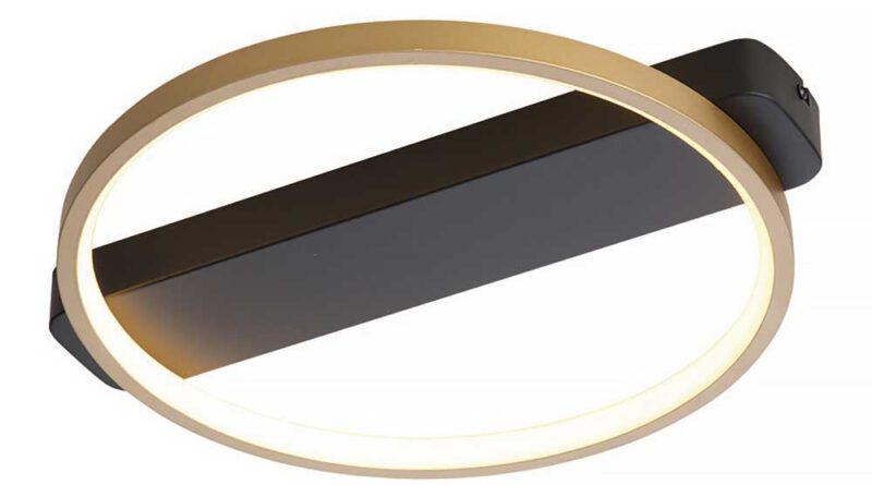 Foto Freelight Plafondlamp Cintura 35 cm zwart goud