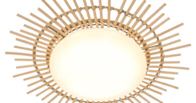 Foto Anne Light & home Plafondlamp Aura 50 Bamboe - wit