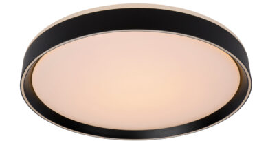 Foto Lucide NURIA - Plafonniere - 50 cm - LED Dimb. - 1x36W 2700K - 3 StepDim - Zwart