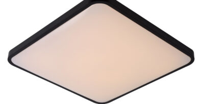 Foto Lucide POLARIS - Plafonniere - LED Dim to warm - 1x50W 2700K/4000K - Zwart