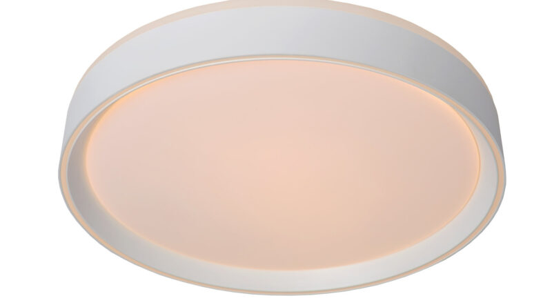 Foto Lucide NURIA - Plafonniere - 30 cm - LED Dimb. - 1x18W 2700K - 3 StepDim - Wit