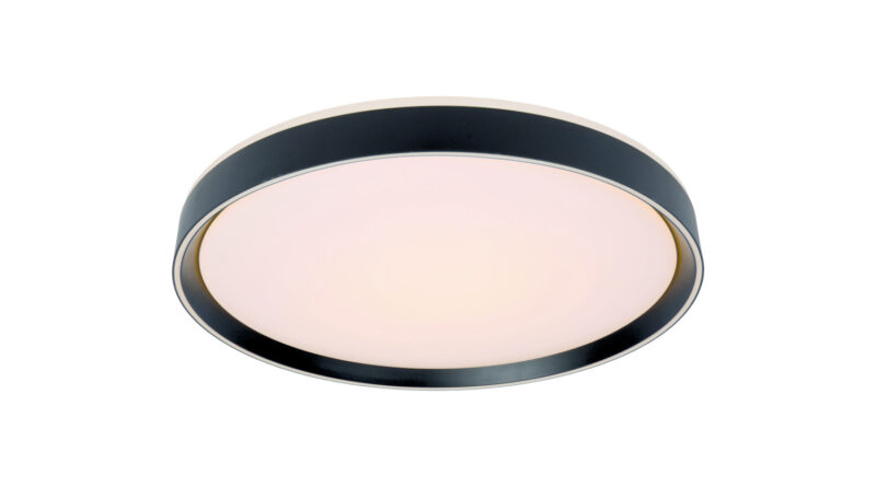 Foto Lucide NURIA - Plafonniere - 30 cm - LED Dimb. - 1x18W 2700K - 3 StepDim - Zwart