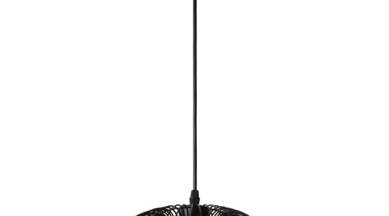 Foto Lucide VINTI - Hanglamp - 30 cm - 1xE27 - Zwart