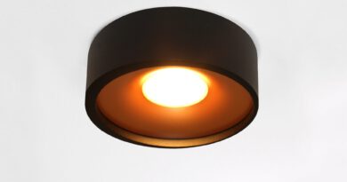 Foto Artdelight Plafondlamp Orlando 14 cm zwart-goud