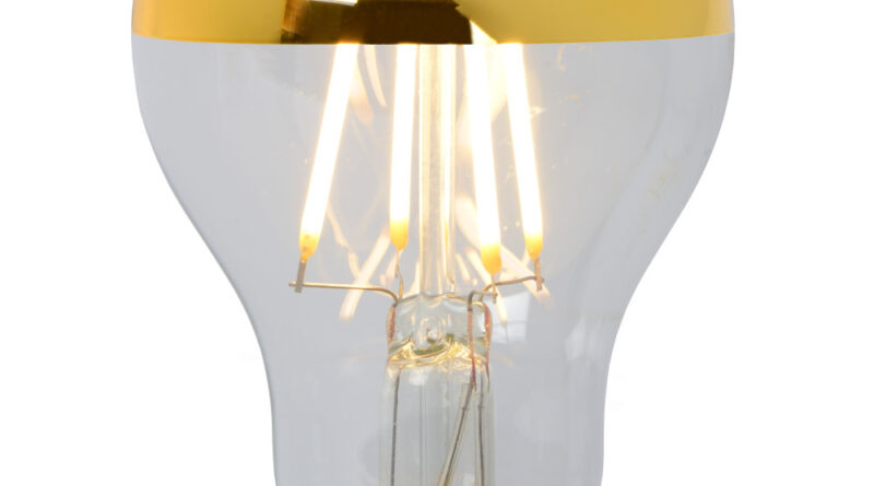 Foto Lucide A60 SPIEGEL - Filament lamp - 6 cm - LED Dimb. - E27 - 1x5W 2700K - Goud