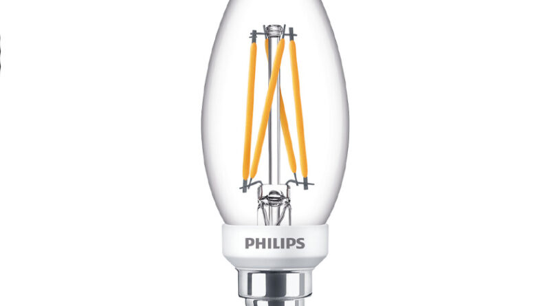 Foto Philips LED E14 kaars 40-6 Watt Philips warmglow filament DIM