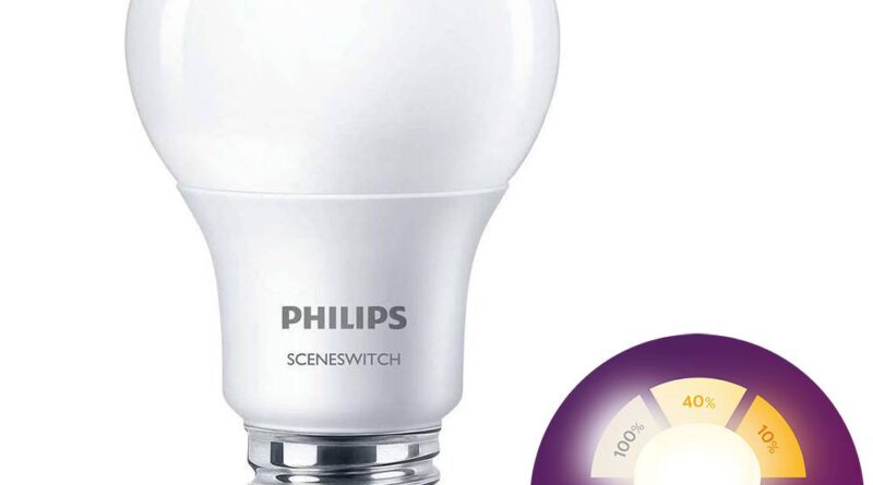 Foto Philips LED E27 lamp 8 Watt Philips SceneSwitch DIM