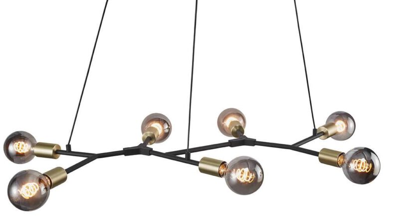 Foto Nordlux Hanglamp Josefine 7 lichts L 91 cm goud zwart