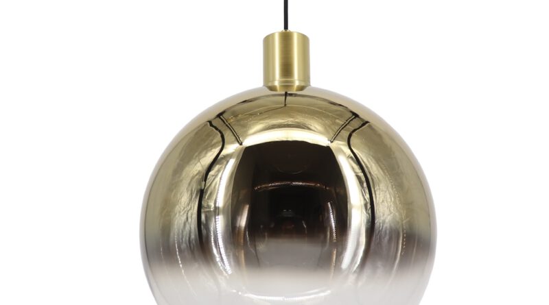 Foto Artdelight Hanglamp Rosario 30 cm glas goud-helder