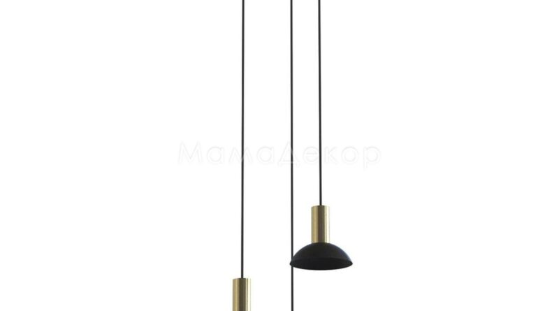 Foto Nowodvorski Hanglamp Hermanos 3 lichts 30 cm zwart - goud