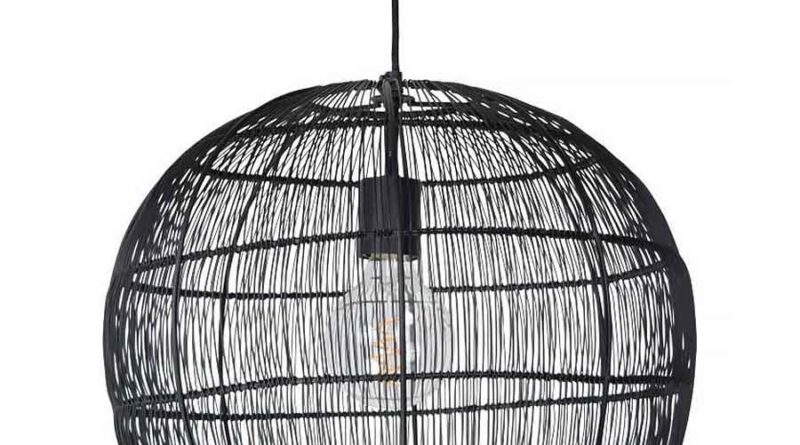 Foto Urban Interiors Hanglamp Frenk 42 cm ijzerdraad Zwart