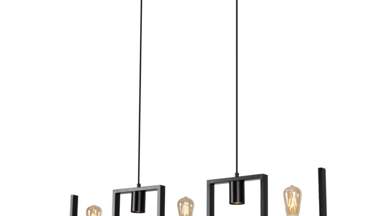 Foto Ylumen Hanglamp Row 5 lichts L 112 cm zwart