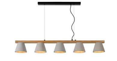 Foto Lucide POSSIO - Hanglamp - 5xE14 - Taupe