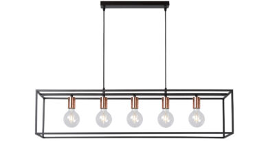 Foto Lucide ARTHUR - Hanglamp - 5xE27 - Zwart