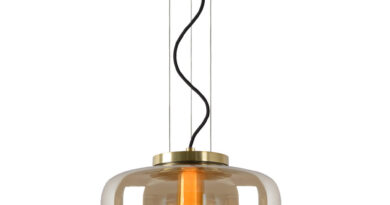 Foto Lucide FLORIEN - Hanglamp - 28 cm - 1xE27 - Amber