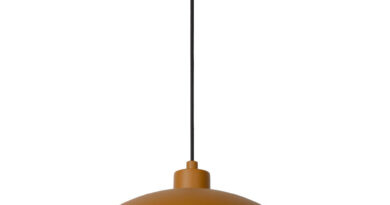 Foto Lucide SIEMON - Hanglamp - 40 cm - 1xE27 - Okergeel