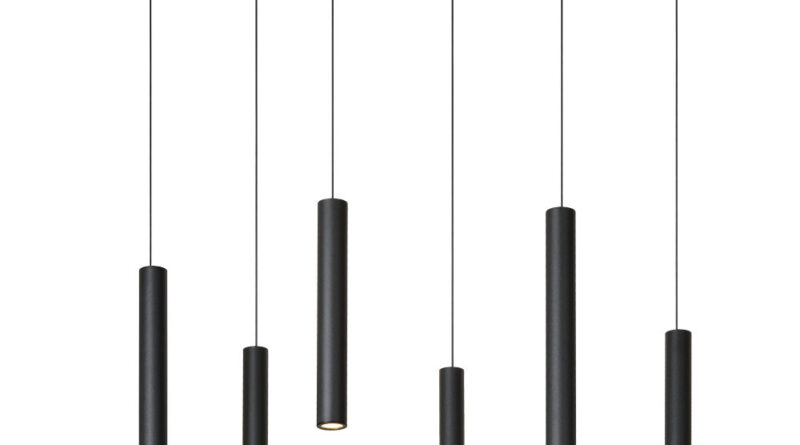 Foto Lucide LORENZ - Hanglamp - 120 cm - LED Dimb. - 6x4W 3000K - Zwart