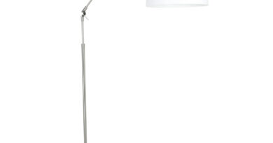 Foto Steinhauer Vloerlamp prestige chic 9718st staal kap effen wit