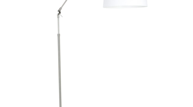 Foto Steinhauer Vloerlamp prestige chic 9718st staal kap effen wit