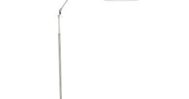 Foto Steinhauer Vloerlamp prestige chic 8101st staal kap grijs linnen