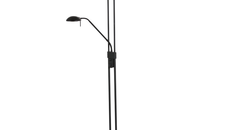 Foto Mexlite Vloerlamp Biron H 180 cm DIM zwart