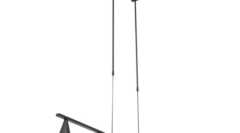 Foto Steinhauer Hanglamp Vortex 5 lichts L 120 cm zwart