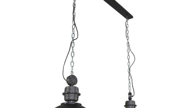 Foto Steinhauer Hanglamp industrieel 7979 zwart