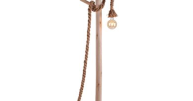 Foto Paul Neuhaus Vloerlamp Rope H 150 cm bruin-zwart