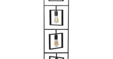 Foto Industriele Vloerlamp - 4 Lampen - Turn Square - Metaal