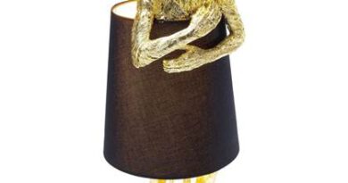 Foto Kare Design Tafellamp Animal Monkey Gold Black