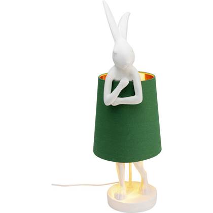 Foto Kare Design Tafellamp Animal Rabbit White Green 68cm