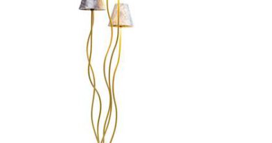 Foto Kare Design Vloerlamp Flexible Velvet Brass Cinque