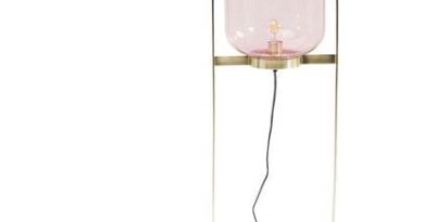 Foto Kare Design Vloerlamp Jupiter Pink-Brass