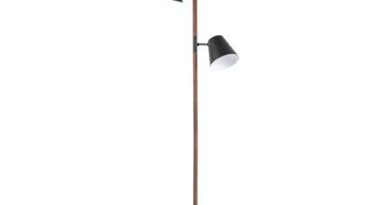 Foto Leitmotiv - Floor lamp Rubi black w. dark wood