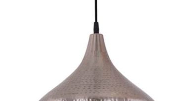 Foto Parya Home - Hanglamp Druppelvorm - 30 x H 28 cm - Zilver - Metaal