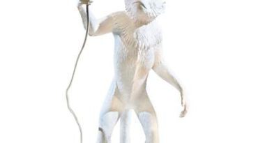 Foto Seletti Monkey Standing Outdoor vloerlamp wit