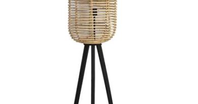 Foto Sweet Living - Rotan Vloerlamp Naturel - 36xH140 cm