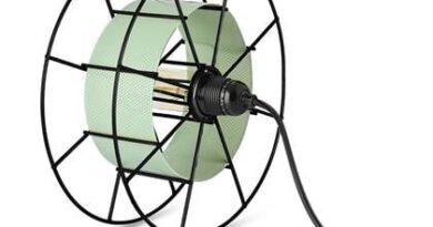 Foto Tolhuijs SPOOL vloerlamp zwart met groene Skin